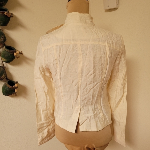 Free People Cream Ruffle Jacket - Picture 5 of 6